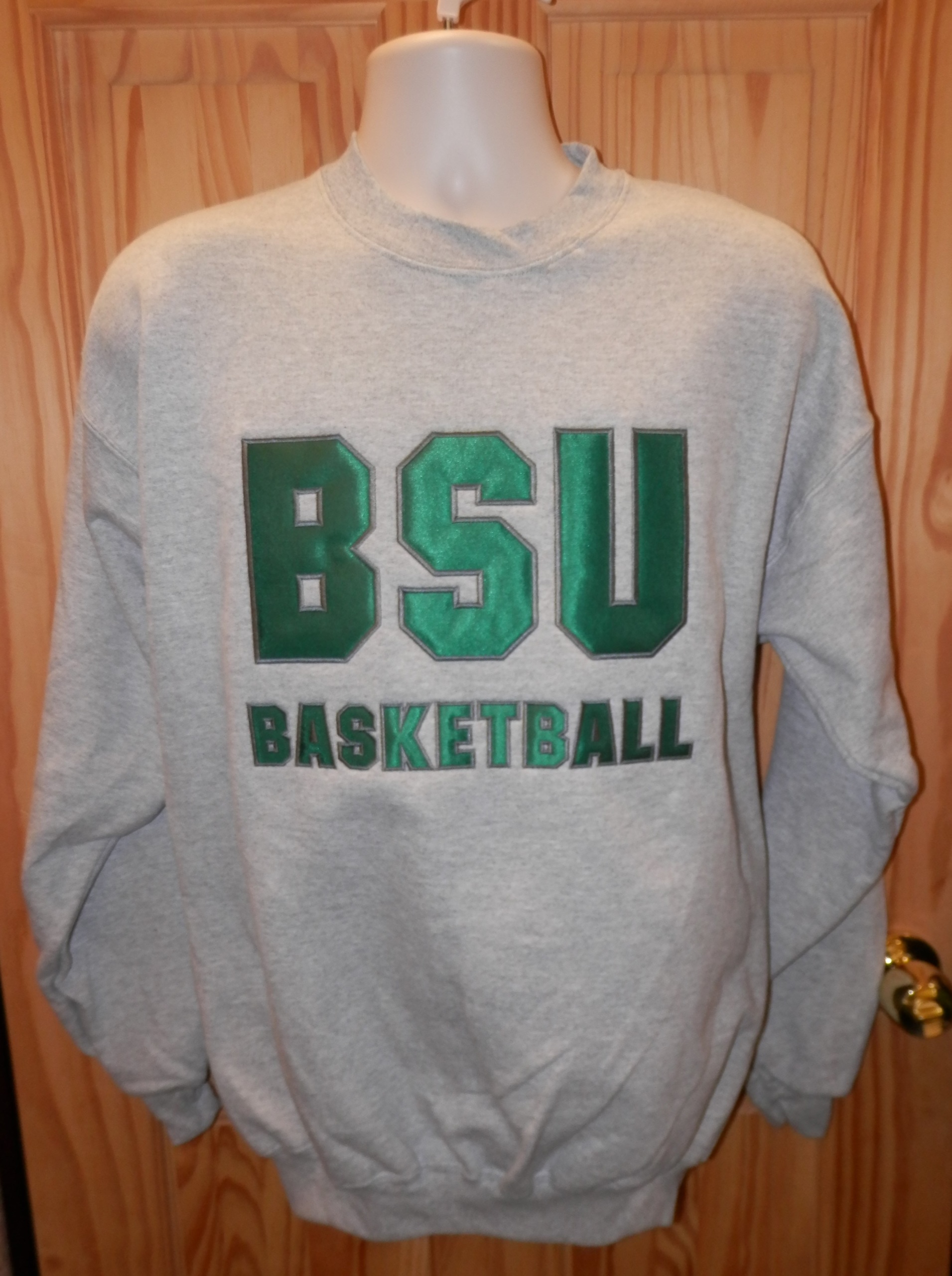 BSU Basketball Applique Crewneck Sweatshirt